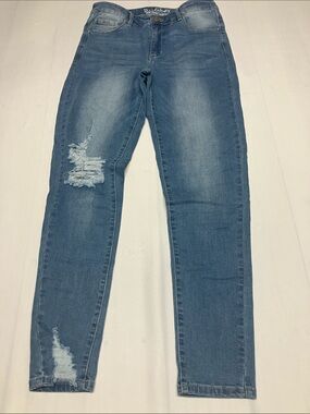 Distressed Light Blue Skinny Jeans by Day+Eve